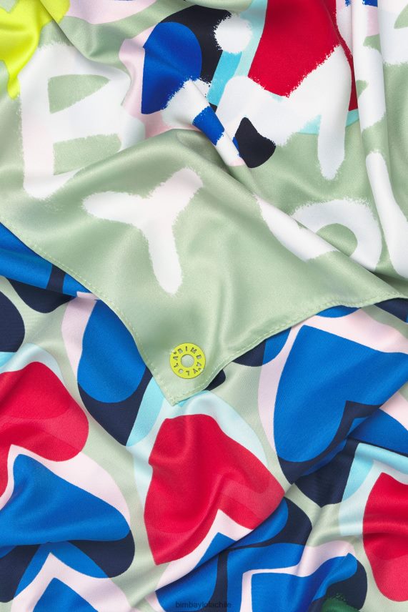 Bimba Y Lola bufanda con logo de grafiti de corazones PT6884615 accesorios menta