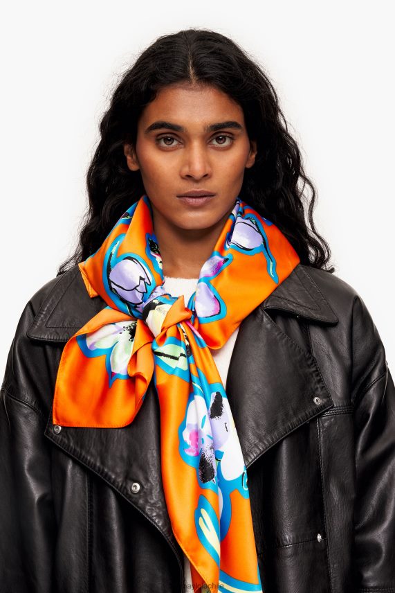 Bimba Y Lola bufanda de flores PT6884602 accesorios naranja