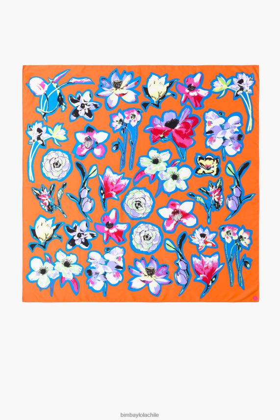Bimba Y Lola bufanda de flores PT6884602 accesorios naranja