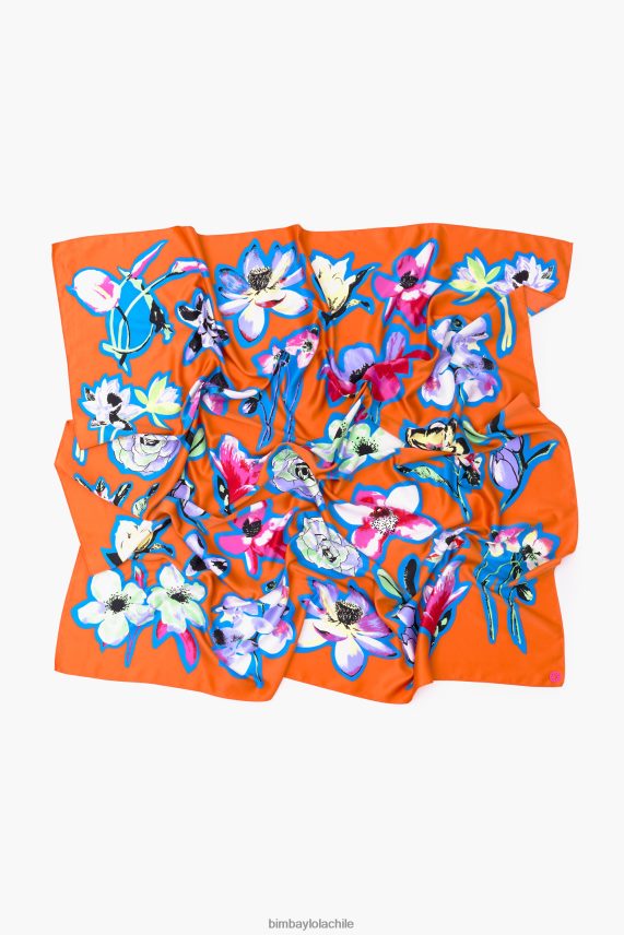 Bimba Y Lola bufanda de flores PT6884602 accesorios naranja