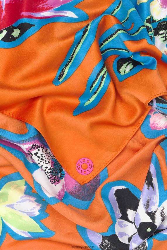 Bimba Y Lola bufanda de flores PT6884603 accesorios naranja