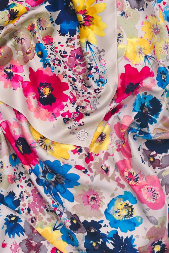 Bimba Y Lola bufanda floral acuarela PT6884618 accesorios beige