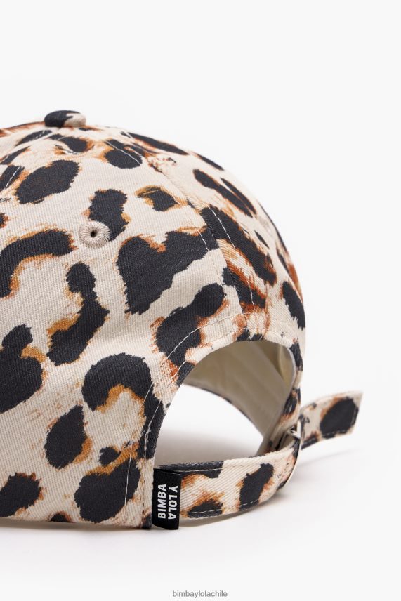 Bimba Y Lola gorro de algodón con estampado de leopardo PT6884867 accesorios natural