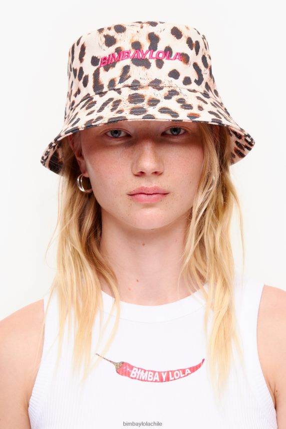 Bimba Y Lola sombrero de pescador con estampado de leopardo PT6884866 accesorios natural
