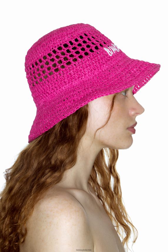 Bimba Y Lola sombrero de pescador de rafia PT68841204 accesorios rosa