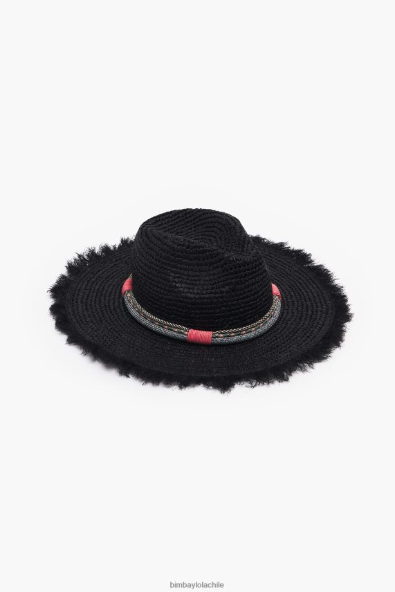 Bimba Y Lola sombrero de rafia PT6884864 accesorios negro