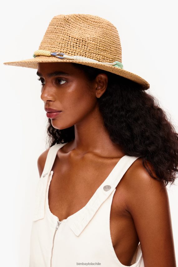 Bimba Y Lola sombrero de rafia ligero PT6884863 accesorios natural