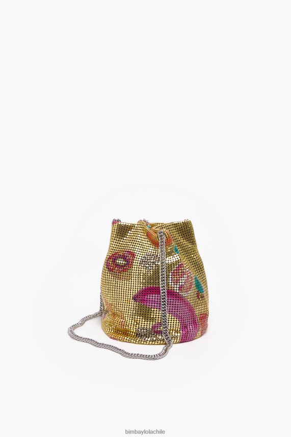 Bimba Y Lola bolsa bombonera con estampado de mezcla de bananas PT6884146 accesorios dorado