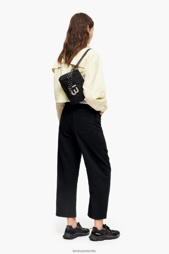 Bimba Y Lola bandolera de nailon con solapa PT6884108 accesorios negro