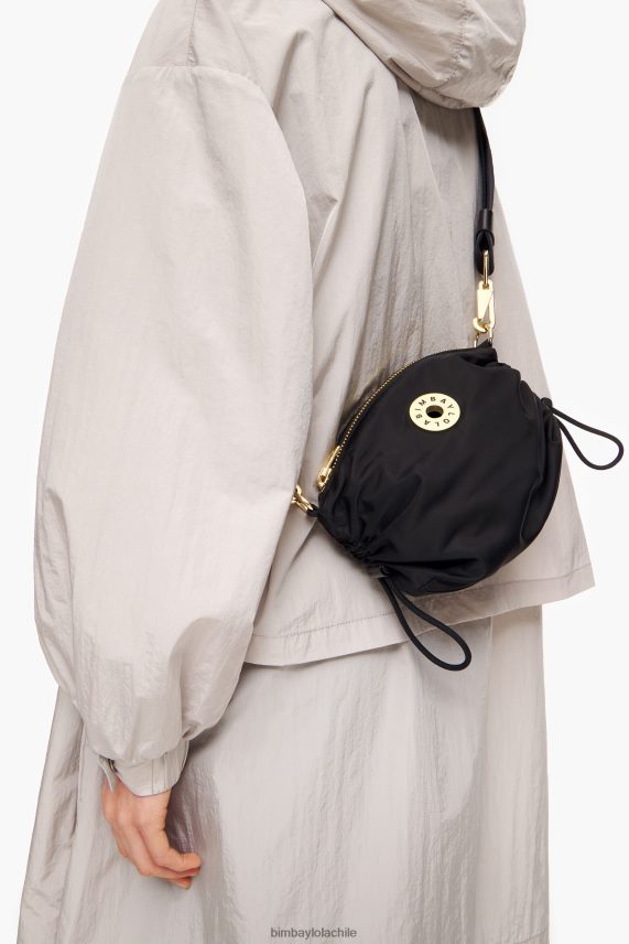 Bimba Y Lola bolsa crossbody fruncida de nailon PT688492 accesorios negro