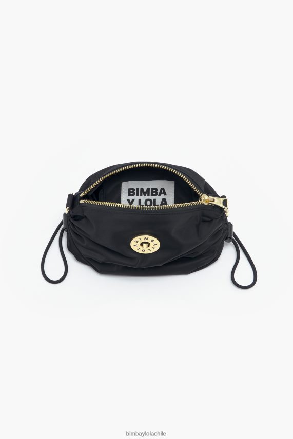 Bimba Y Lola bolsa crossbody fruncida de nailon PT688492 accesorios negro