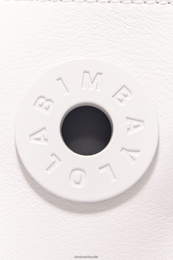 Bimba Y Lola bolsa de trapecio de cuero PT688444 accesorios blanquecino