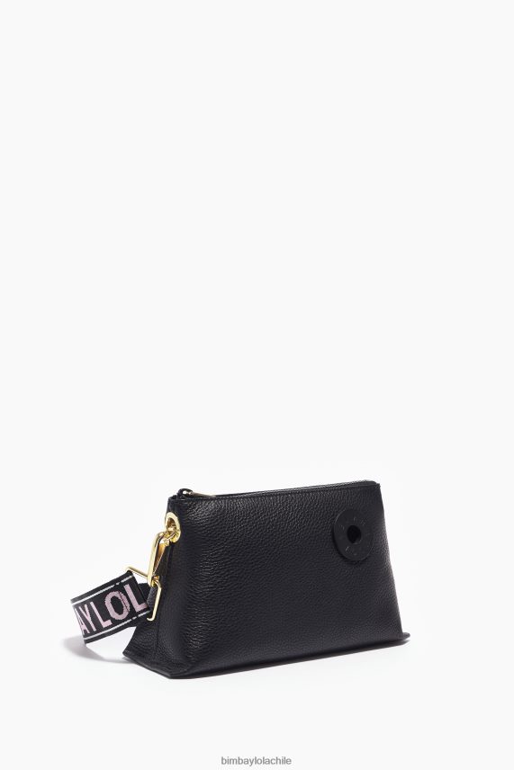 Bimba Y Lola bolsa de trapecio de cuero PT688449 accesorios negro