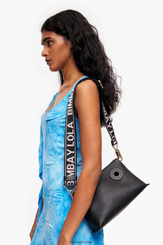 Bimba Y Lola bolsa de trapecio de cuero PT688449 accesorios negro