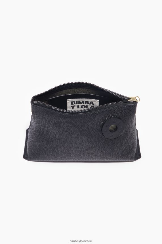 Bimba Y Lola bolsa de trapecio de cuero PT688449 accesorios negro