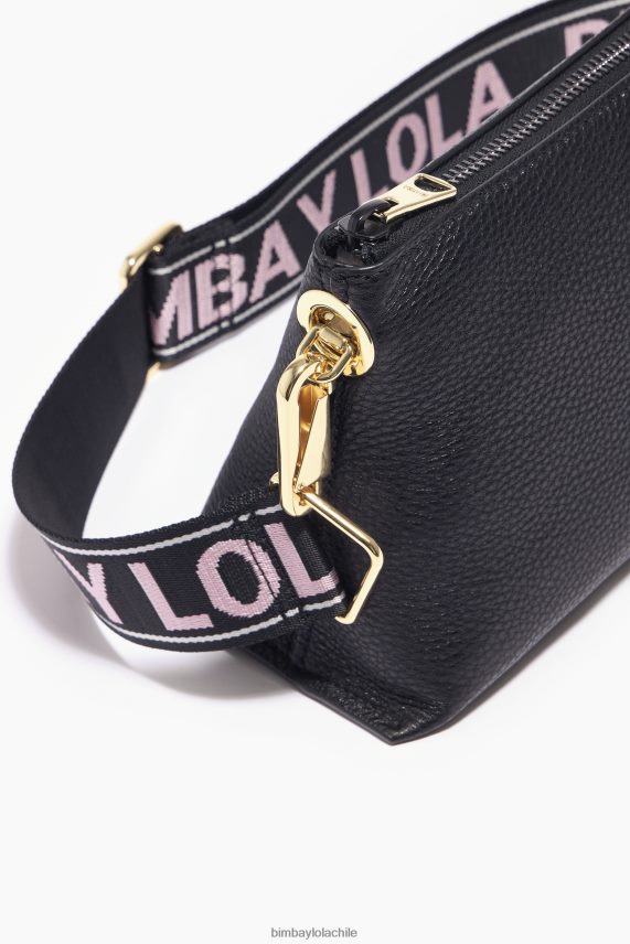 Bimba Y Lola bolsa de trapecio de cuero PT688449 accesorios negro