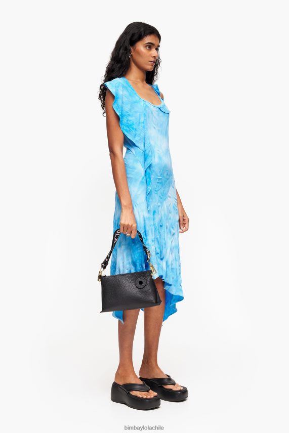 Bimba Y Lola bolsa de trapecio de cuero PT688449 accesorios negro