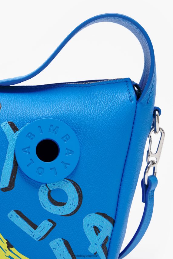 Bimba Y Lola bolso hobo byl de piel con estampado de plátanos PT688456 accesorios azul