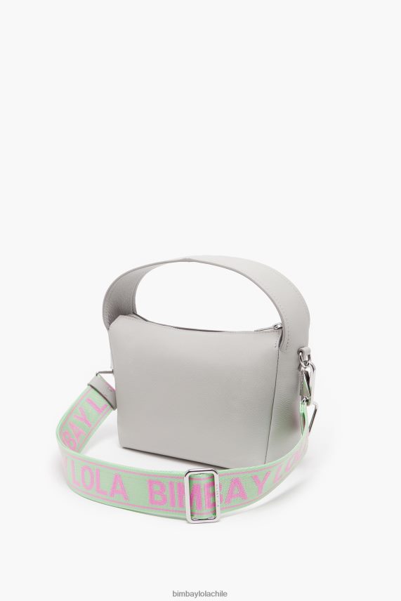 Bimba Y Lola bolso hobo de piel PT688450 accesorios gris