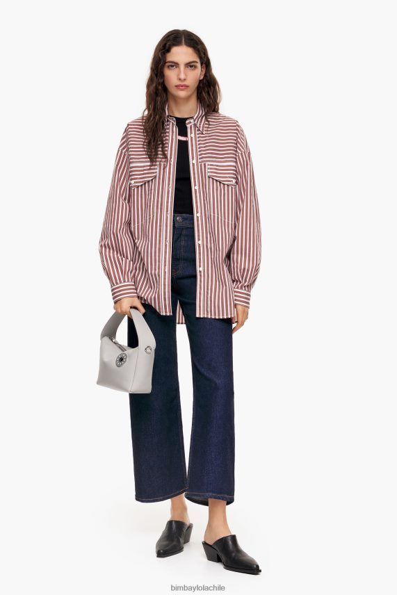 Bimba Y Lola bolso hobo de piel PT688450 accesorios gris