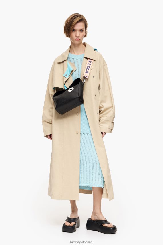 Bimba Y Lola bolso hobo de piel PT688451 accesorios negro