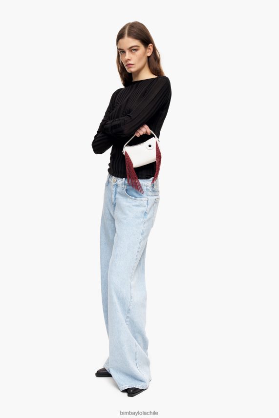 Bimba Y Lola bolso hobo de piel PT688461 accesorios blanquecino