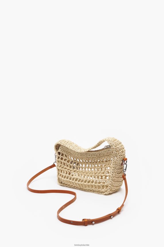 Bimba Y Lola bolso hobo de rafia PT68847 accesorios natural