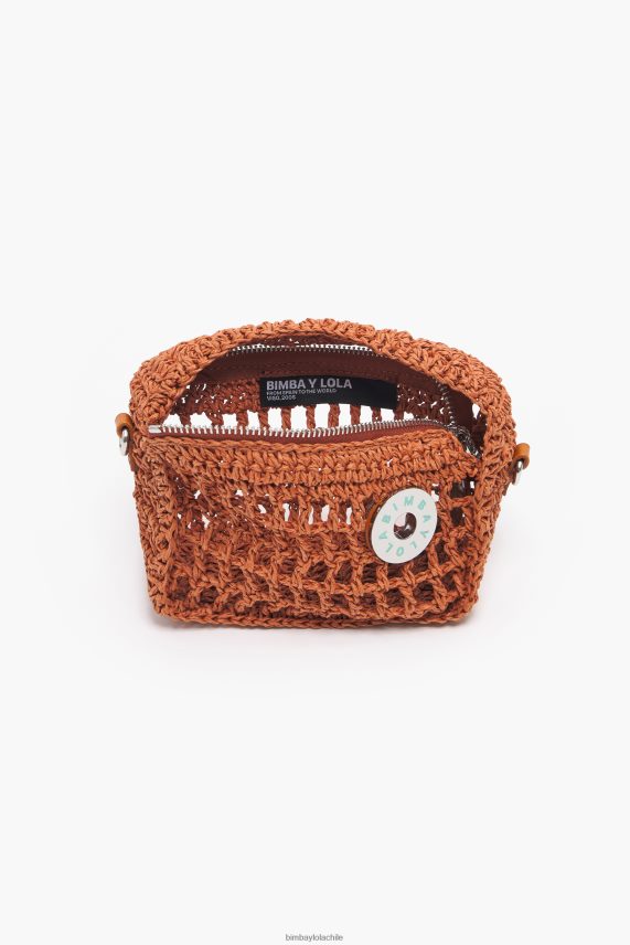Bimba Y Lola bolso hobo de rafia PT68849 accesorios naranja