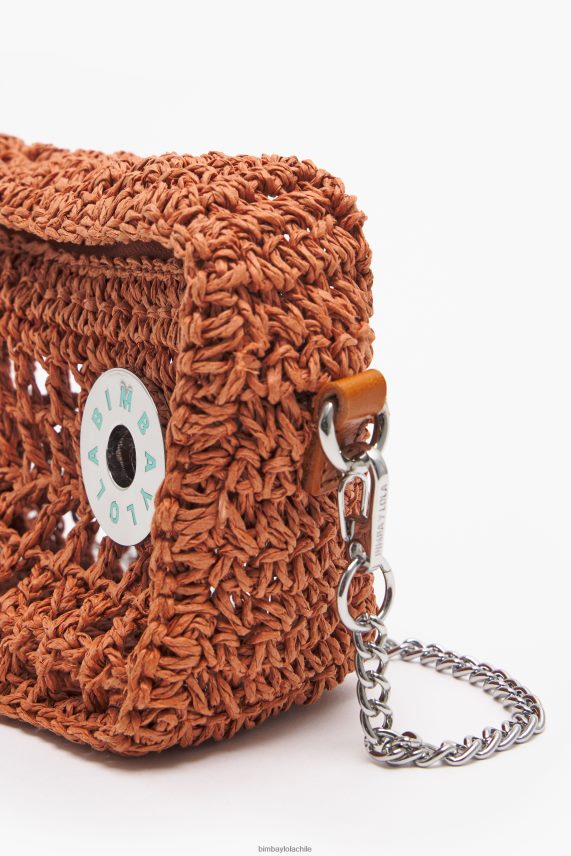 Bimba Y Lola bolso hobo de rafia PT68849 accesorios naranja