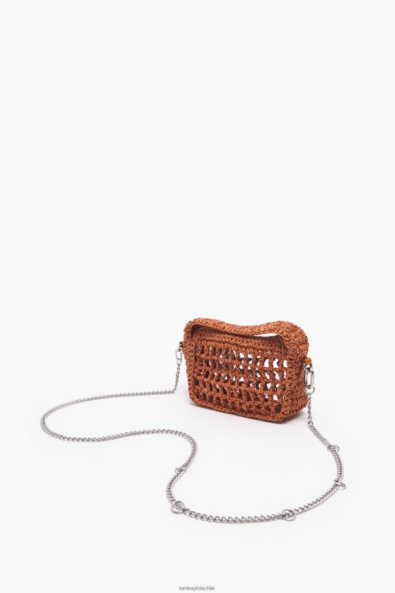 Bimba Y Lola bolso hobo de rafia PT68849 accesorios naranja