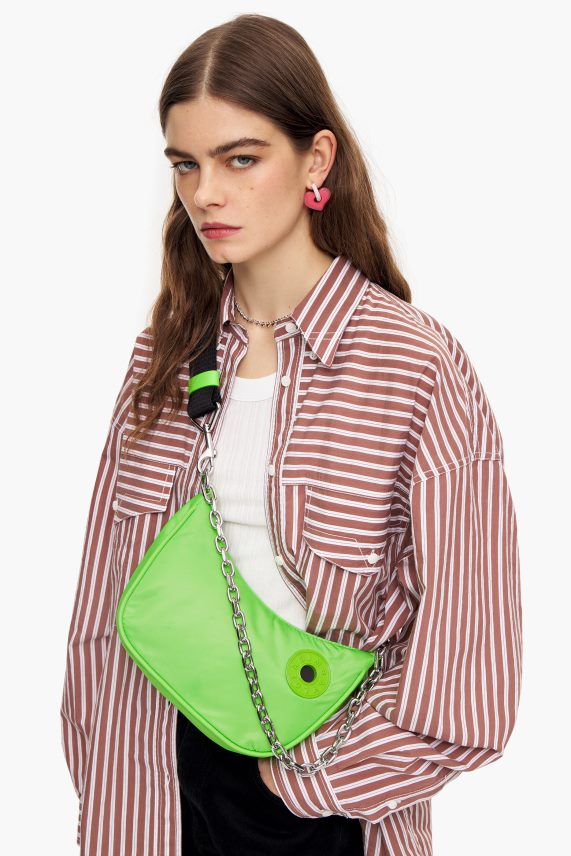 Bimba Y Lola bolso luna de nailon PT6884100 accesorios verde neón