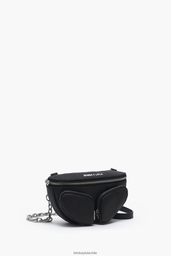 Bimba Y Lola riñonera de piel con bolsillo PT688414 accesorios negro
