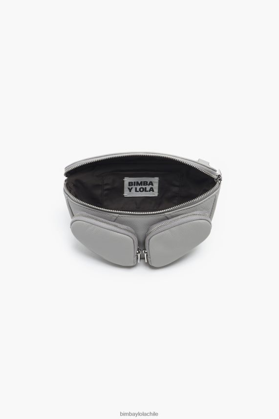 Bimba Y Lola riñonera de piel con bolsillo PT688415 accesorios gris
