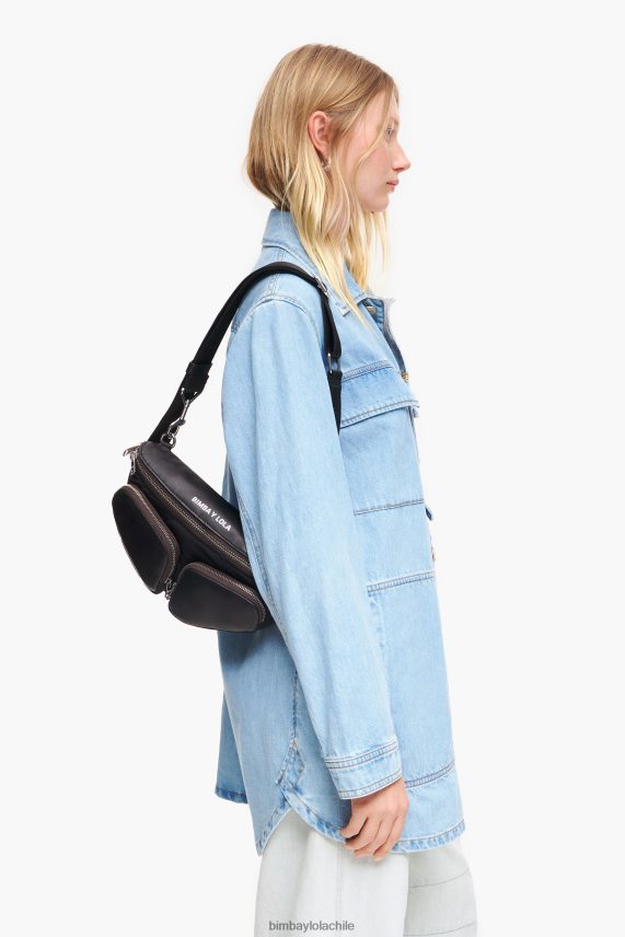 Bimba Y Lola riñonera de piel con bolsillo PT688420 accesorios negro