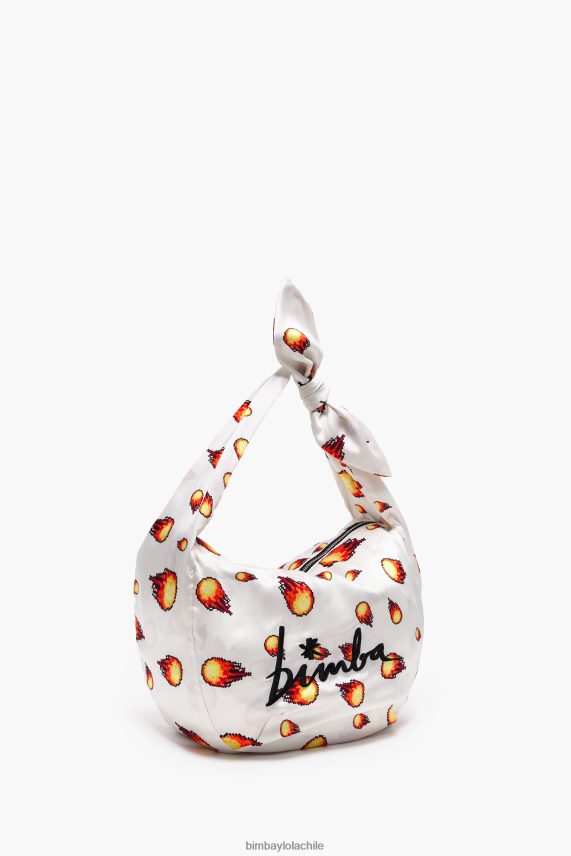 Bimba Y Lola bolso bombonera de nailon estampado PT6884120 accesorios fuego