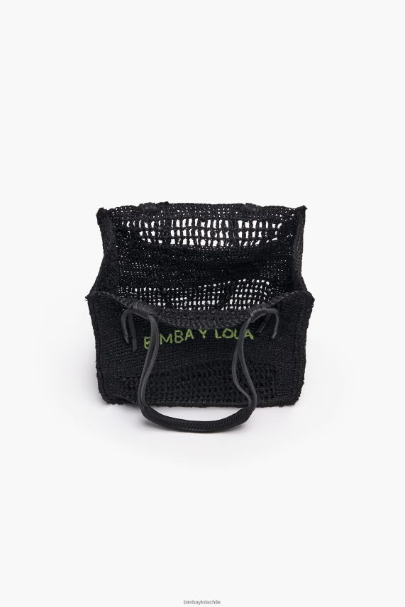 Bimba Y Lola bolso de mano de rafia PT6884115 accesorios negro
