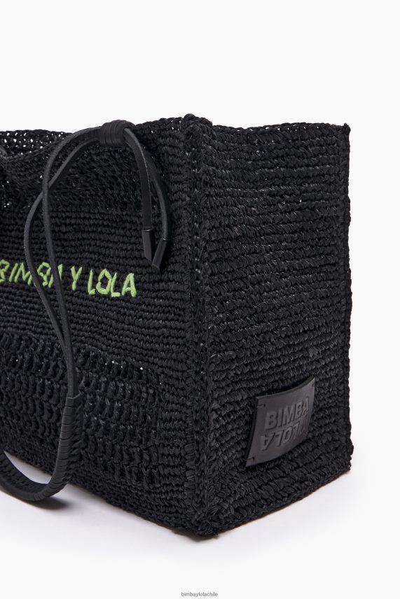 Bimba Y Lola bolso de mano de rafia PT6884115 accesorios negro