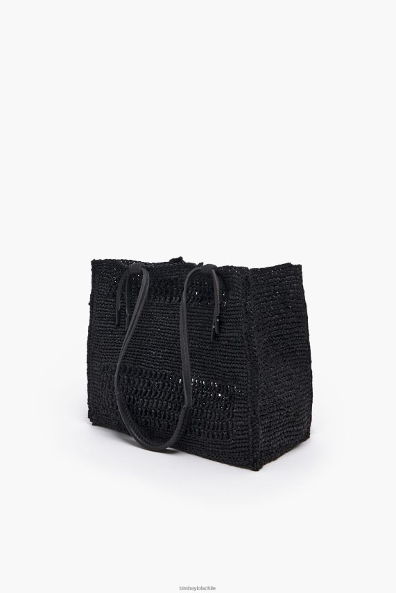 Bimba Y Lola bolso de mano de rafia PT6884115 accesorios negro