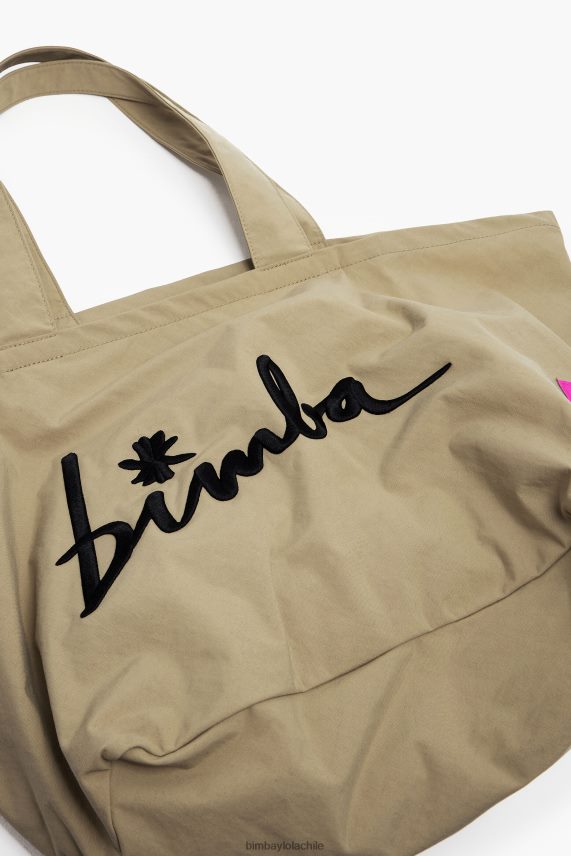 Bimba Y Lola bolso shopper de nailon PT6884122 accesorios beige