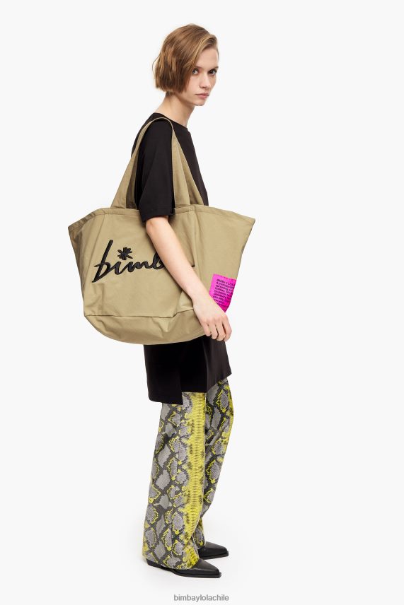 Bimba Y Lola bolso shopper de nailon PT6884122 accesorios beige