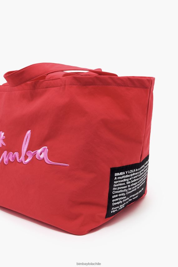 Bimba Y Lola bolso shopper de nailon PT6884123 accesorios rojo