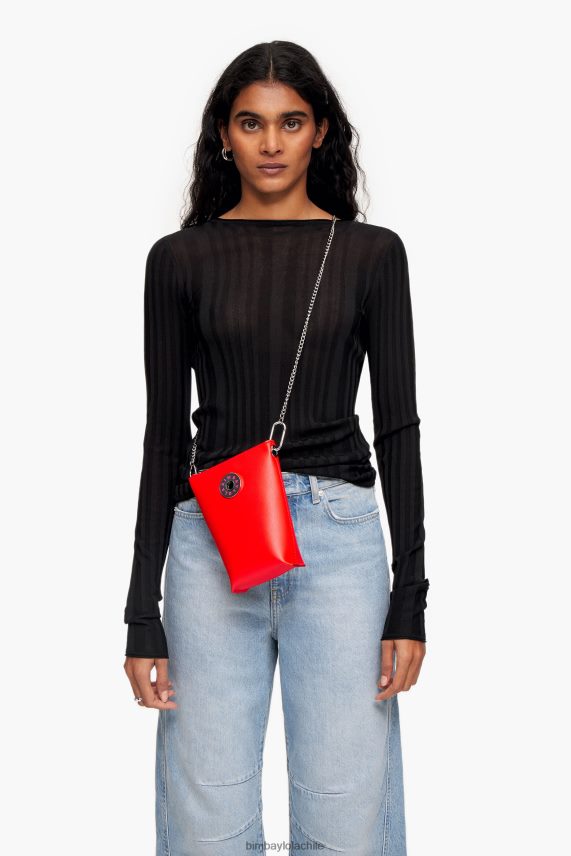 Bimba Y Lola bandolera de piel PT6884150 accesorios rojo