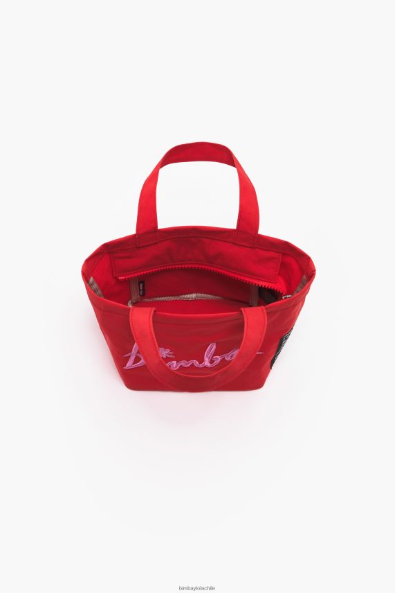 Bimba Y Lola bolso mini trapecio de nailon PT6884159 accesorios rojo