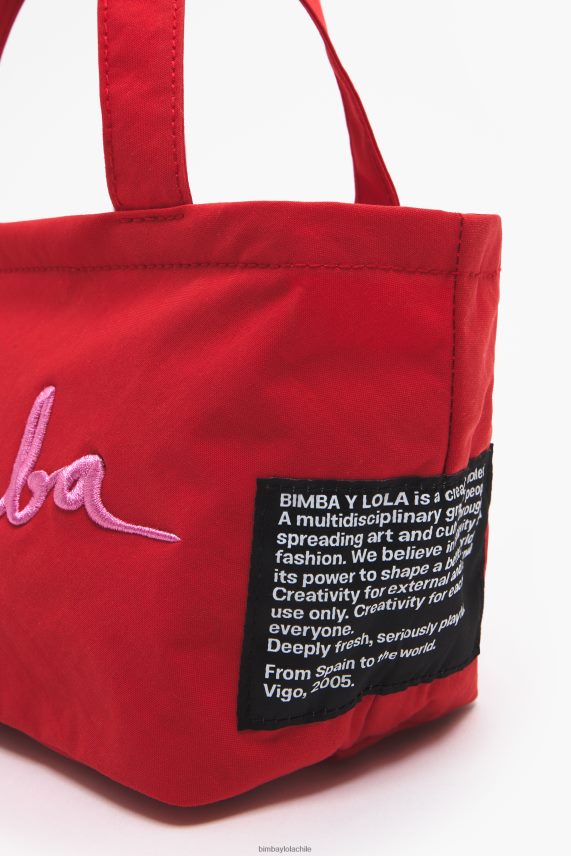 Bimba Y Lola bolso mini trapecio de nailon PT6884159 accesorios rojo