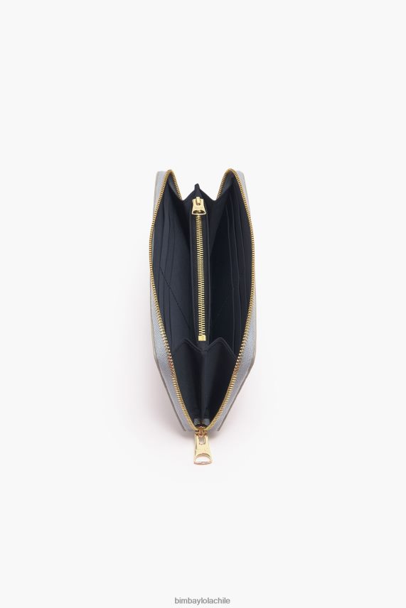 Bimba Y Lola cartera de piel clara corazones pequeños PT68841065 accesorios gris