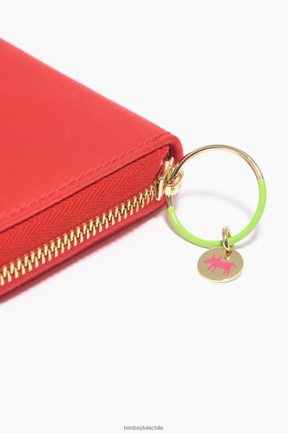 Bimba Y Lola cartera tipo libro de nailon PT68841074 accesorios rojo