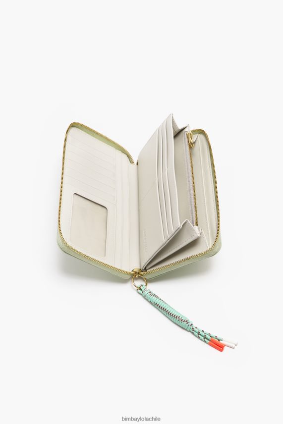 Bimba Y Lola cartera tipo libro de piel en colores pastel PT68841069 accesorios verde