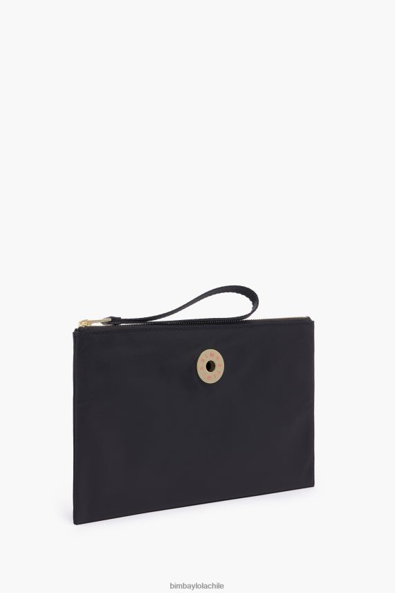 Bimba Y Lola estuche de maquillaje plano de nailon PT68841097 accesorios negro