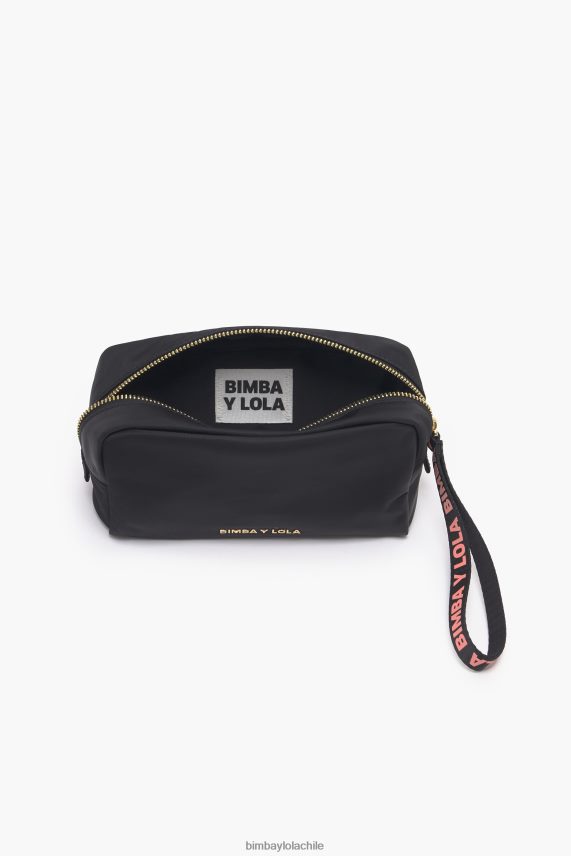 Bimba Y Lola estuche de maquillaje rectangular de nailon PT68841104 accesorios negro