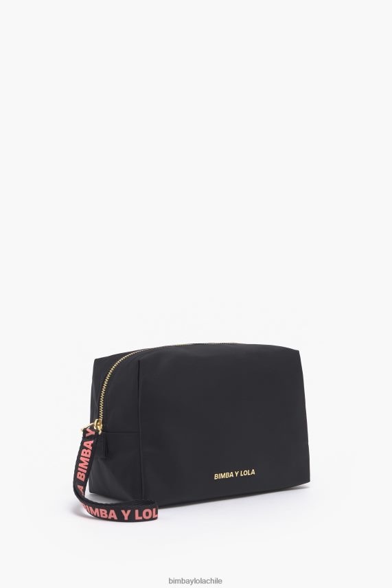 Bimba Y Lola estuche de maquillaje rectangular de nailon PT68841105 accesorios negro